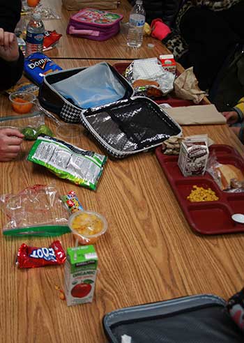 lunches with wasteful packaging