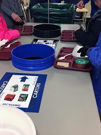 Sort table in a school cafeteria